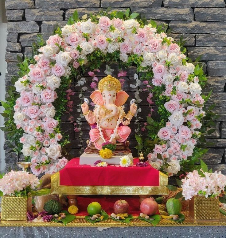 Floral mandir decoration in Indore